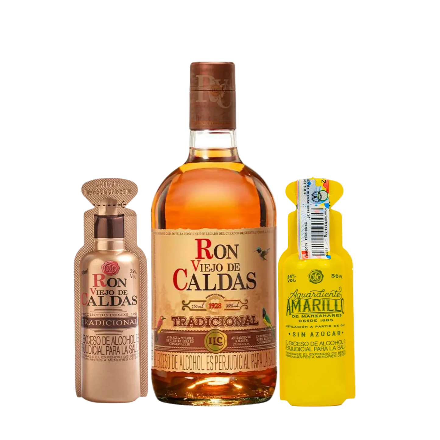 Ron Viejo de Caldas 375 ml Gratis 2 Shots