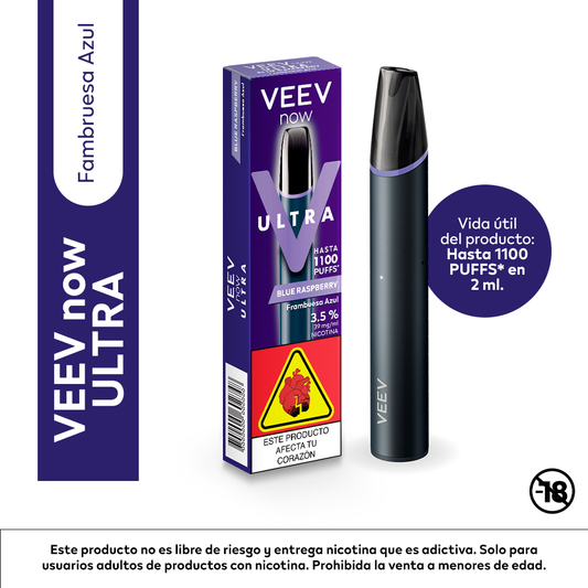 Vape Veev Now Ultra Blue Raspberry 2 ml 1100 Pufss