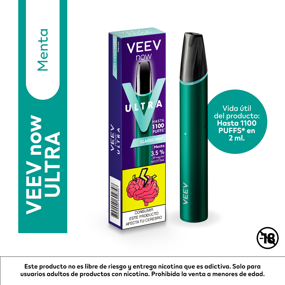 Vape Veev Now Ultra Classic Mint 2 ml 1100 Puffs