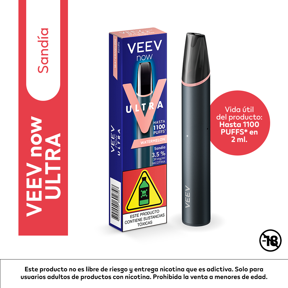 Vape Veev Now Ultra Watermelon 2 ml 1100 Puffs