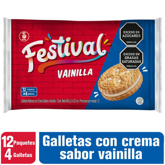 Galletas Festival Vainilla 12 x 4