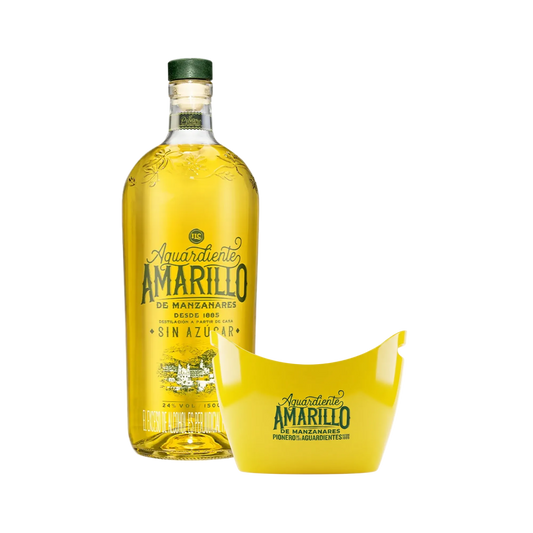 Garrafa de Aguardiente Amarillo 1500 ml Gratis Hielera