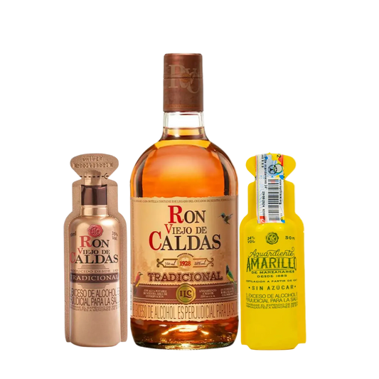 Ron Viejo de Caldas 375 ml Gratis 2 Shots
