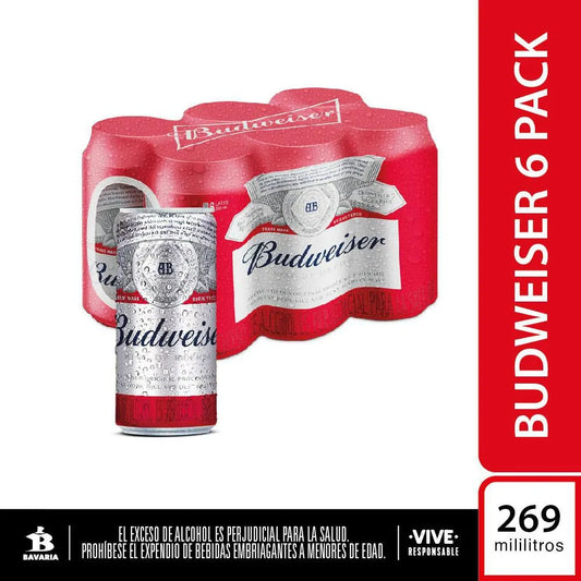 SixPack Cerveza Budweiser 269 ml