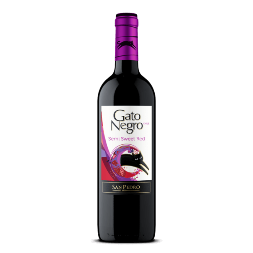 Vino Gato Negro Semi Sweet Red 750 ml