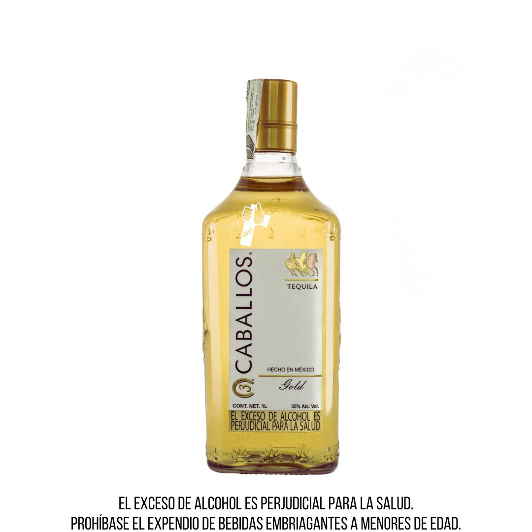 Tequila 3 Caballos Gold 1000 ml